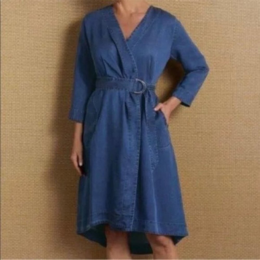 Soft Surroundings Traviata Tencel Wrap Dress PS